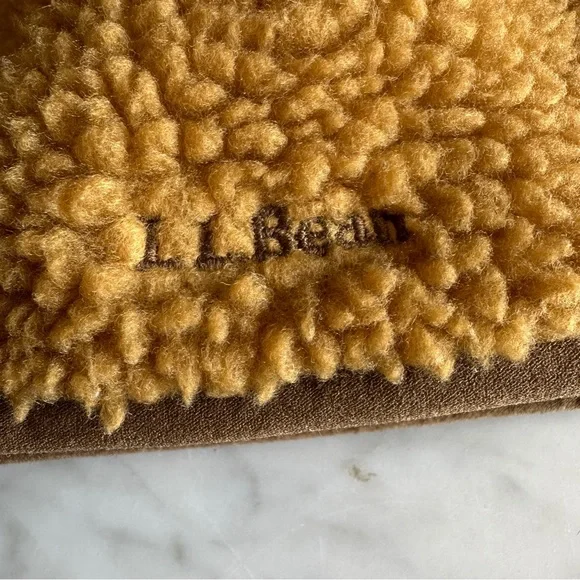 L.L. Bean Women's Bean's Sherpa Fleece Jacket XXS Reg Antique Gold - Picture 9 of 13